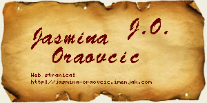Jasmina Oraovčić vizit kartica